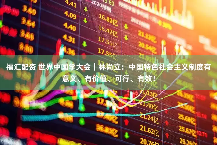 福汇配资 世界中国学大会｜林尚立：中国特色社会主义制度有意义、有价值、可行、有效！